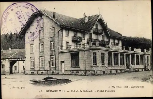 Ak Gérardmer Vosges, Col de la Schlucht, Hôtel Francais, vue générale