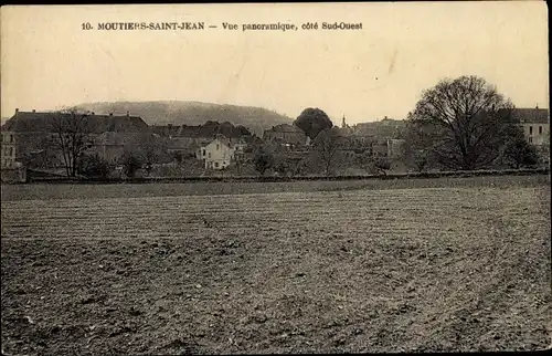 Ak Moutiers Saint Jean Yonne, Vue panoramique, cote Sud Ouest