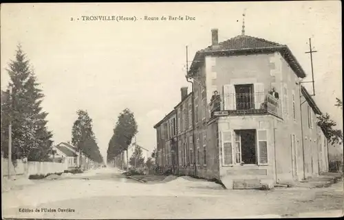 Ak Tronville Lothringen Meuse, Route de Bar le Duc