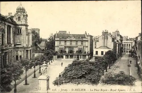 Ak Saint Helier Jersey Kanalinseln, La Place Royale