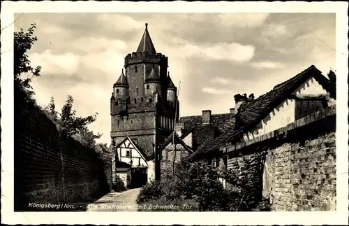 Ak Chojna Königsberg Neumark Ostbrandenburg, Alte Stadtmauer mit Schwedter Tor