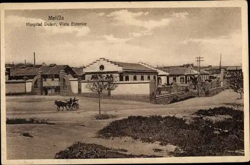 Ak Melilla Spanien, Hospital Doker, Vista Exterior