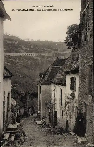 Ak Rocamadour Lot, Rue des Templiers