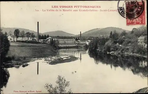 Ak Saint Laurent Vosges, La Vallée de la Moselle aux Grands Sables, Cheminée