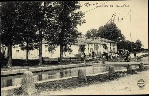 Ak Manheulles Lothringen Meuse, Rue du Gue