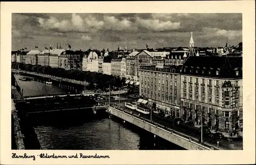 Ak Hamburg, Alsterdamm und Reesendamm