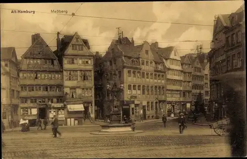 Ak Hamburg, Meßberg, Straßenpartie