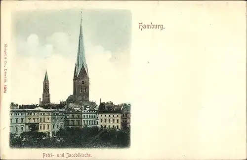 Ak Hamburg, Petri- und Jacobikirche