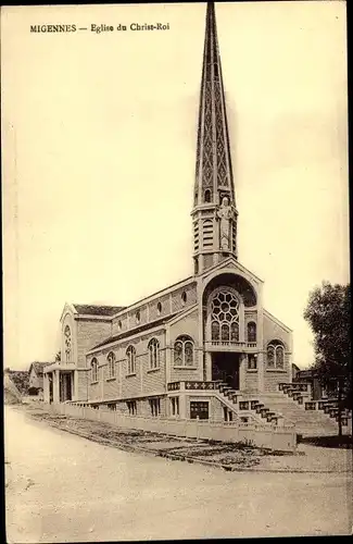 Ak Migennes Yonne, Eglise du Christ Roi