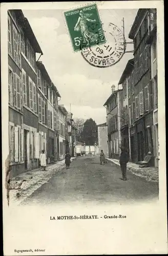 Ak Mothe St. Héraye Dex Sèvres, Grande Rue