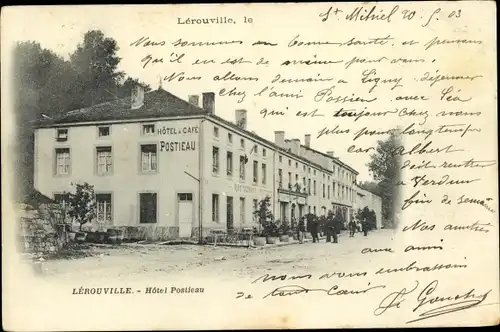 Ak Lerouville Lothringen Meuse, Hotel Postieu