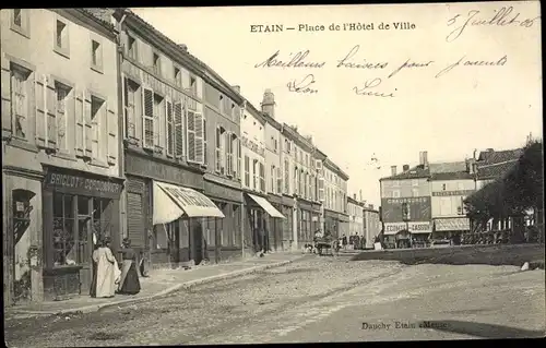 Ak Etain Lothringen Meuse, Place de l'Hotel de Ville