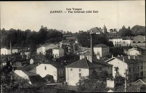 Ak Darney Vosges, Vue générale