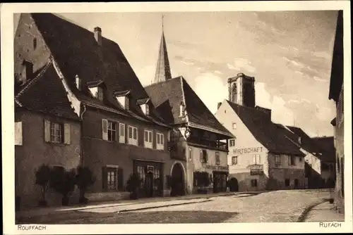 Ak Rouffach Rufach Elsass Haut Rhin, Vue de la Rue