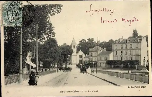 Ak Bry sur Marne Val de Marne, Le Pont