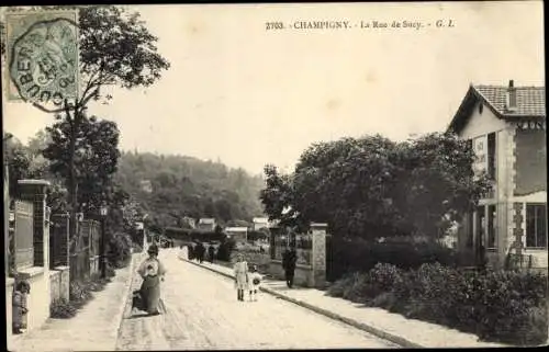 Ak Champigny sur Marne Val de Marne, La Rue de Sucy