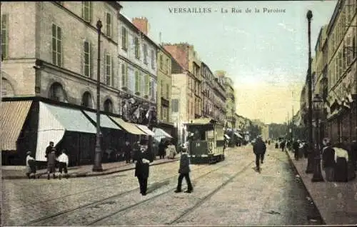 Ak Versailles Yvelines, Rue de la Paroisse