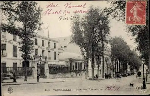 Ak Versailles Yvelines, Rue des Reservoirs, Hotel