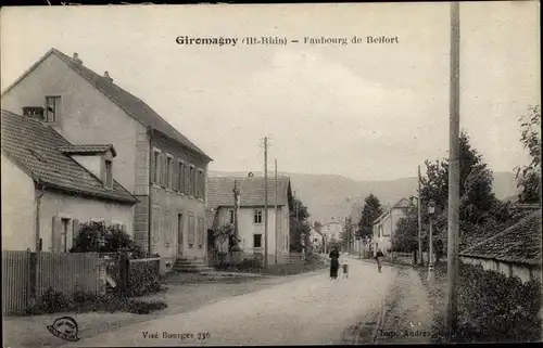 Ak Giromagny Territoire de Belfort, Faubourg de Belfort