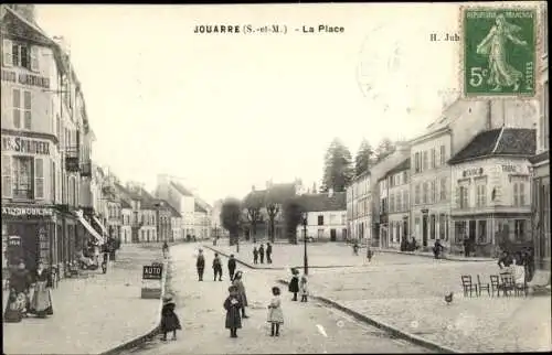 Ak Jouarre Seine et Marne, La Place