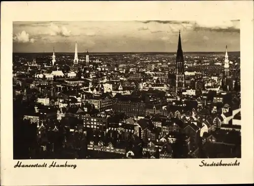 Ak Hamburg, Stadtübersicht