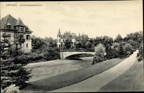 Ak Erfurt in Thüringen, Pförtchenbrücke