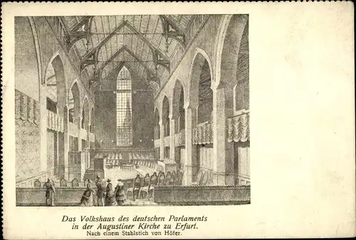 Künstler Ak Höfer, A., Augustiner Kirche, Volkshaus des deutschen Parlaments