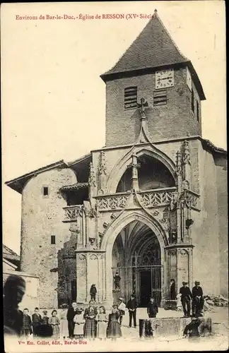 Ak Resson Lothringen Meuse, L'Eglise