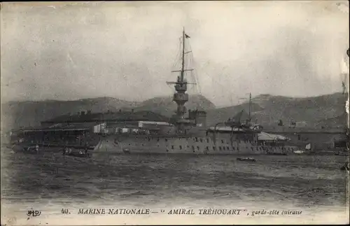 Ak Französisches Kriegsschiff, Amiral Trehouart, Garde Cote Cuirasse