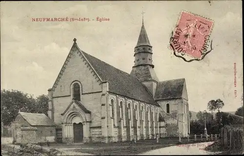 Ak Neufmarché Seine Maritime, Eglise, Kirche