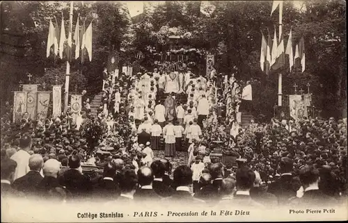 Ak Paris VI., College Stanislas, Procession de la Fete Dieu