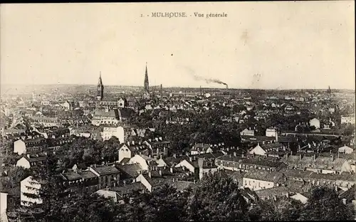 Ak Mulhouse Mülhausen Elsass Haut Rhin, Vue générale