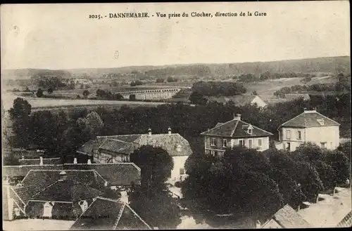 Ak Dannemarie Dammerkirch Elsass Haut Rhin, Vue prise du Clocher