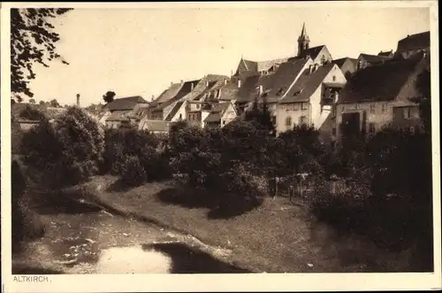 Ak Altkirch Elsass Haut Rhin, Partie am Wasser