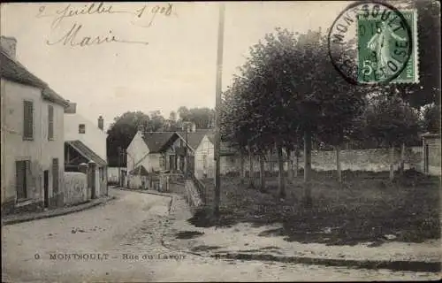 Ak Montsoult Val d'Oise, Rue du Lavoir