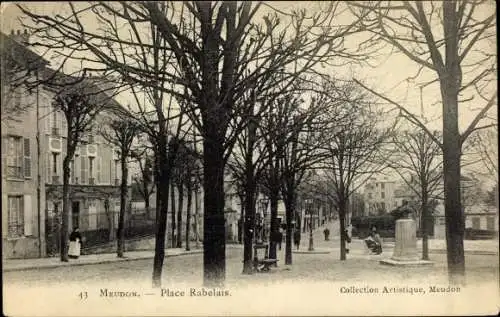 Ak Meudon Hauts-de-Seine, Place Rabelais