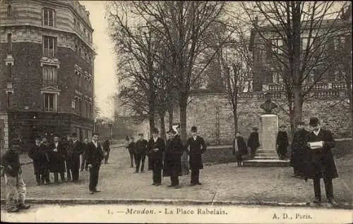 Ak Meudon Hauts-de-Seine, La Place Rabelais