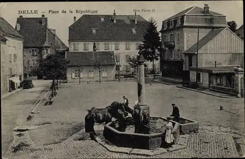 Ak Delle Territoire de Belfort, Place de la Republique