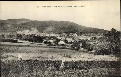 Ak Rougemont le Chateau Territoire de Belfort, Vue générale