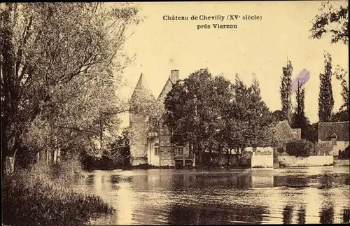 Ak Vierzon Cher, Chateau de Chevilly