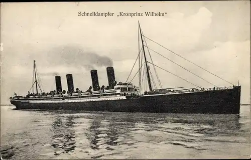 Ak Schnelldampfer Kronprinz Wilhelm, Norddeutscher Lloyd Bremen