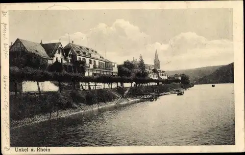 Ak Unkel am Rhein, Gasthaus, Anlegestelle