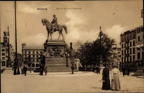 Ak Hamburg, Blick auf das Kaiser Wilhelm Denkmal