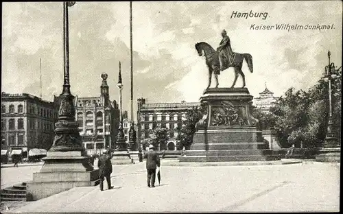 Ak Hamburg, Das Kaiser Wilhelm Denkmal