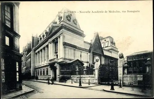 Ak Paris VI., Nouvelle Academie de Medecine, Rue Bonaparte