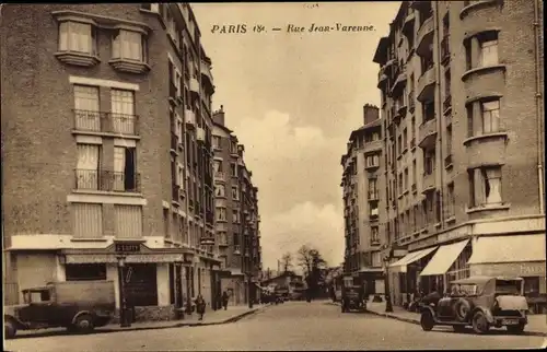 Ak Paris Buttes Montmartre, Rue Jean Varenne