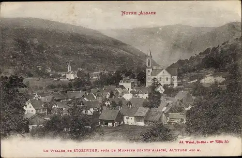 Ak Stosswihr Stoßweier Elsass Haut Rhin, Vue générale