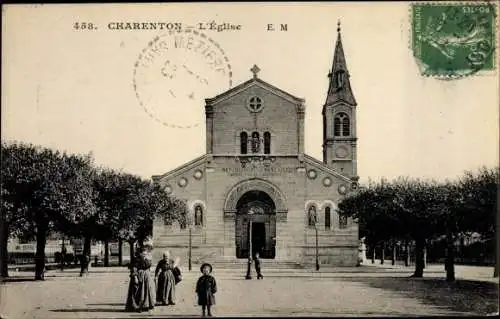 Ak Charenton Val de Marne, Vue de l'Église