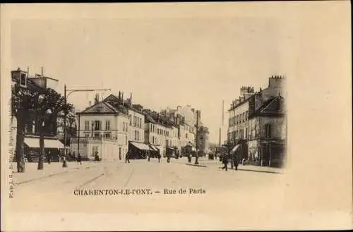 Ak Charenton le Pont Val de Marne, Rue de Paris