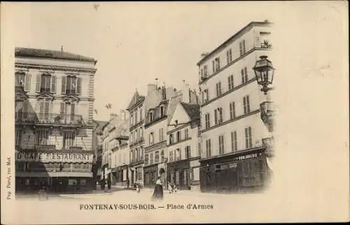 Ak Fontenay sous Bois Val de Marne, Place d'Armes